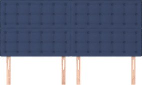 vidaXL Κεφαλάρι Μπλε 160x5x118/128 εκ. Ύφασμα