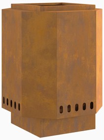 vidaXL Ατμομηχανάρα Χωρίς Καπνό 38x38x51 εκ. Από Weathered Ατσάλι