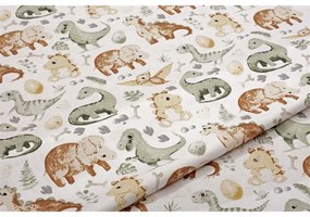 Σεντόνι Λίκνου Bebe Dinosaur 515 Beige 80x110 - Dimcol