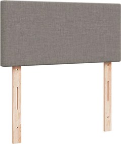 vidaXL Κρεβάτι Boxspring με Στρώμα Taupe 90x190 εκ.Υφασμάτινο