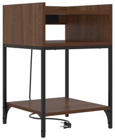 vidaXL Κουτιά Κρεβατοκάμαρας με ράφι 2 pcs Καφέ δρυς 40 x 40 x 61 εκ