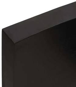 vidaXL Ράφι Τοίχου Σκούρο Καφέ 200x40x(2-6) εκ. Επεξ. Μασίφ Ξύλο Δρυός