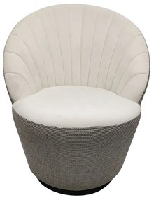 Πολυθρόνα DKD Home Decor Λευκό Μαύρο Χρυσό 69 x 66 x 85 cm