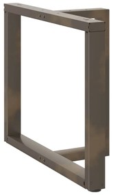 vidaXL Πόδια Τραπεζαρίας σε Σχήμα Τ, 2 τεμ. Μαύρο 100x35x(72-73) εκ. Ατσάλι
