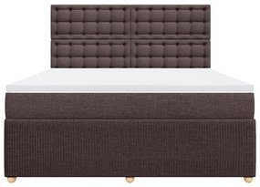 ΚΡΕΒΑΤΙ BOXSPRING ΜΕ ΣΤΡΩΜΑ ΣΚΟΥΡΟ ΚΑΦΕ 180X200 ΕΚ ΥΦΑΣΜΑΤΙΝΟ 3294452