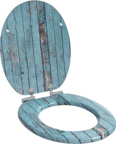 vidaXL Μαλακή κλειστή λεκάνη 2 pcs Μπλε 44 x 38 εκ. Πίνακας MDF