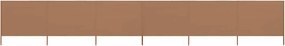 vidaXL Προστατευτικό Αέρα με 6 Πάνελ Taupe 800 x 120 εκ. Υφασμάτινο