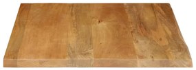 vidaXL Επιφάνεια Τραπεζιού 80x80x2,5 εκ. Live Edge Μασίφ Ξύλο Μάνγκο