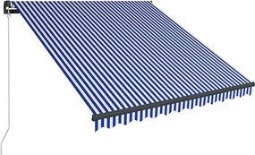 vidaXL Χειροκίνητη τέντα με ηλιακό LED 3,5 x 2,5 m