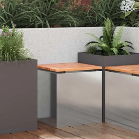 vidaXL Παγκάκι κήπου Ασημί 40 x 40 x 43 cm Γαλβανισμένος χάλυβας