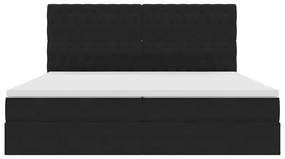 vidaXL Κρεβάτι με αποθηκευτικό χώρο και LED Μαύρο 200 x 200 cm Βελούδο