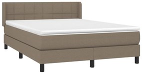 ΚΡΕΒΑΤΙ BOXSPRING ΜΕ ΣΤΡΩΜΑ TAUPE 140X190 ΕΚ. ΥΦΑΣΜΑΤΙΝΟ 3129709