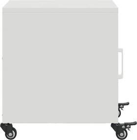 vidaXL Κομοδίνο Λευκό 36x39x43,5 εκ. από Χάλυβα