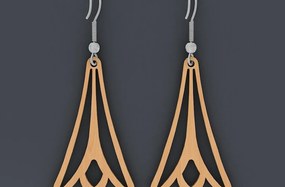 Σετ των 3 Intra απο ξύλο plywood Χρώμα wenge 3mm-4mm πάχος - Earrings Jewelry Bundle / DIY Δίασταση 3x3 cm INTRAFABR-66758461