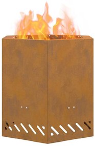 vidaXL Φωτιά Καφέ 48 x 48 x 51 cm Ατσάλι σκληρυθέν στον αέρα