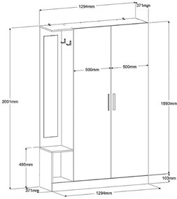 Ντουλάπα Railly δίφυλλη