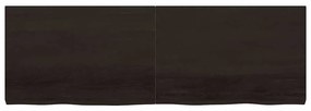 vidaXL Επιφάνεια Τραπεζιού Σκούρο Καφέ 180x60x(2-6)εκ Επεξ. Μασίφ Δρυς