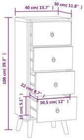 ΣΥΡΤΑΡΙΕΡΑ 40 X 30 X 100 ΕΚ. ΑΠΟ ΜΑΣΙΦ ΞΥΛΟ TEAK 340736