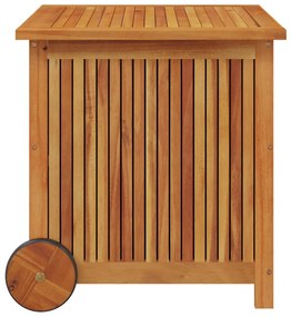 vidaXL Μπαούλο Αποθήκευσης Κήπου με Ρόδες 60x50x58 εκ. Μασίφ Ακακία