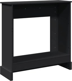 vidaXL Πλαίσιο Τζακιού Μαύρο 90x30x90 εκ. από Επεξ. Ξύλο