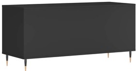 vidaXL Έπιπλο Δίσκων Μαύρο 100 x 38 x 48 εκ. από Επεξεργασμένο Ξύλο