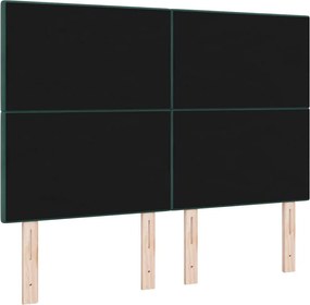 vidaXL Κεφαλάρι Σκούρο Πράσινο 144 cm Βελούδο