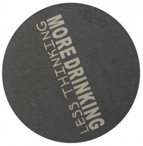 Σουβέρ More Drinking (Σετ 2Τμχ) LBTRD0015257 Φ10cm Grey Raeder Σχιστόλιθος
