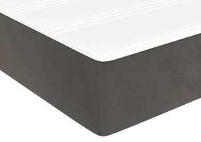 vidaXL Στρώμα με Pocket Springs Σκούρο Γκρι 140x220x20 εκ. Βελούδινο