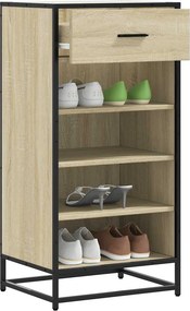 vidaXL Παπουτσοθήκη Sonoma Δρυς 48x38x97,5 εκ. Επεξεργασμένο Ξύλο