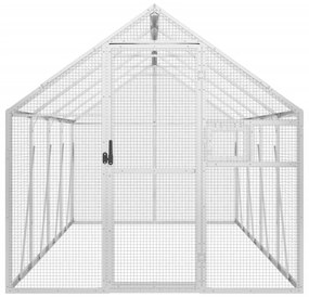 vidaXL Κλουβί Ασημένιο 1,79 x 4 x 1,85 μ. από Αλουμίνιο