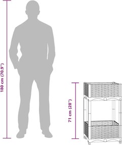 vidaXL Ζαρντινιέρα 40 x 40 x 71 εκ. από Πολυπροπυλένιο