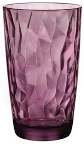 Ποτήρι Σωλήνα Diamond BR00125501 470ml Rock Purple Bormioli Rocco Γυαλί