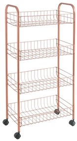 Τρόλει 4 Θέσεων Ascona Polytherm Copper Ροζ-Χρυσό 41x23x84εκ. Metaltex 16-344404