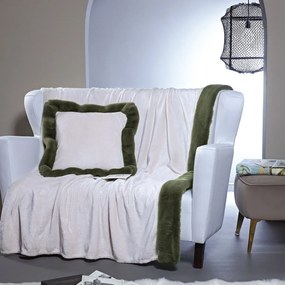 Ριχτάρι Καναπέ Τριθέσιου Βελουτέ (180x280) Kentia Stylish Harry 10 Ecru/Green