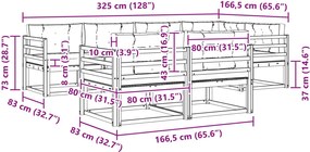vidaXL Σειρά Καναπέ Εξωτερικού 6 pcs Λευκό και Κρεμ Πολυεστέρας