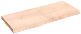 vidaXL Ράφι Τοίχου 120x50x(2-6) εκ. από Ακατέργαστο Μασίφ Ξύλο Δρυός