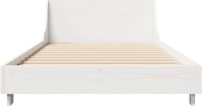 vidaXL Σκελετός Κρεβ. Χωρίς Στρώμα Λευκό 75x190 εκ Μασίφ Πεύκο