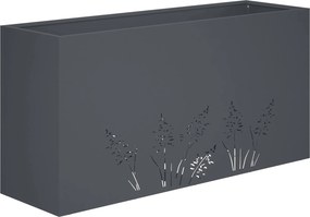 vidaXL Γλάστρα Κήπου 2 τμχ. Ανθρακί 100 x 20 x 49 εκ