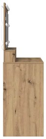 vidaXL Τραπέζι Μακιγιάζ με ράφι artisan δρυς 100 x 41 x 135 εκ.