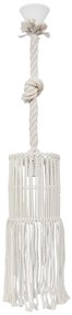 Φωτιστικό Οροφής Μονόφωτο Heronia Macrame 03 Handmade 31-1065 Rope/White