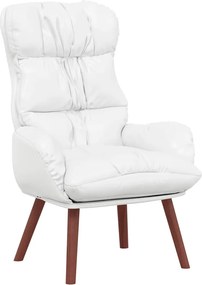 vidaXL Πολυθρόνα Λευκό 69 x 74 x 93 εκ. Δερματίνη