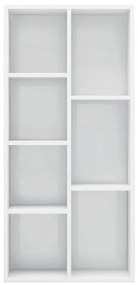 vidaXL Βιβλιοθήκη Γυαλιστερό Λευκό 50 x 25 x 106 εκ. από Επεξ. Ξύλο