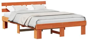 vidaXL Σκελετός Κρεβατιού Καφέ 160 x 200 cm Μασίφ ξύλο πεύκου