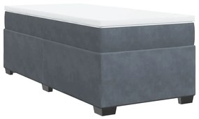 ΚΡΕΒΑΤΙ BOXSPRING ΜΕ ΣΤΡΩΜΑ ΣΚΟΥΡΟ ΓΚΡΙ 80X200 ΕΚ. ΒΕΛΟΥΔΙΝΟ 3285246