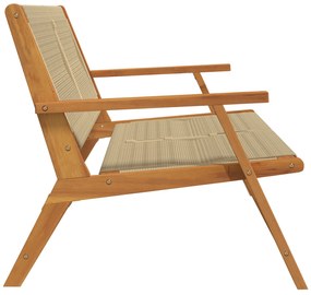 vidaXL Πάγκος Κήπου Μπεζ 76x122x73 εκ. Μασίφ Ξύλο Ακακίας
