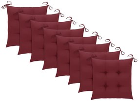 vidaXL Καρέκλες Κήπου 8 τεμ. από Μασίφ Ξύλο Ακακίας με Μαξιλάρια