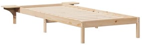 vidaXL Κρεβατοκάμαρα με Πλαϊνά Τραπέζια Φυσικό 80 x 220 cm