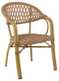 VEGERA RATTAN ΠΟΛΥΘΡΟΝΑ DINING ΑΛΟΥΜΙΝΙΟ ΦΥΣΙΚΟ, WICKER ΦΥΣΙΚΟ, ΣΤΟΙΒΑΖΟΜΕΝΗ