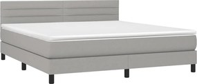 vidaXL Κρεβάτι Boxspring με Στρώμα Αν. Πράσινο 160x200εκ Υφασμάτινο