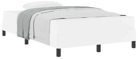 vidaXL Κρεβάτι με στρώμα Καθαρό Λευκό 120 x 200 cm Τεχνητό δέρμα